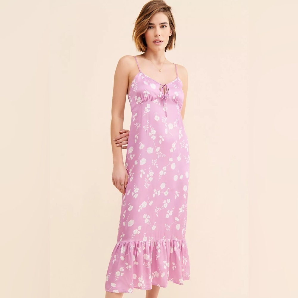 NWT - SALTWATER LUXE - Floral Peony Cami, Midi, Slip Dress. Large - Picture 2 of 10